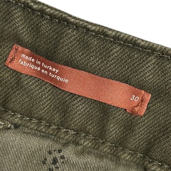 Anthropologie Pilcro Cargo Utility Jean Women's Size 30 Olive Army Green - Picture 5 of 7